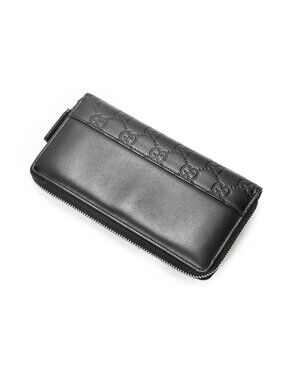 Gucci Zip Around Wallet Black Guccissima